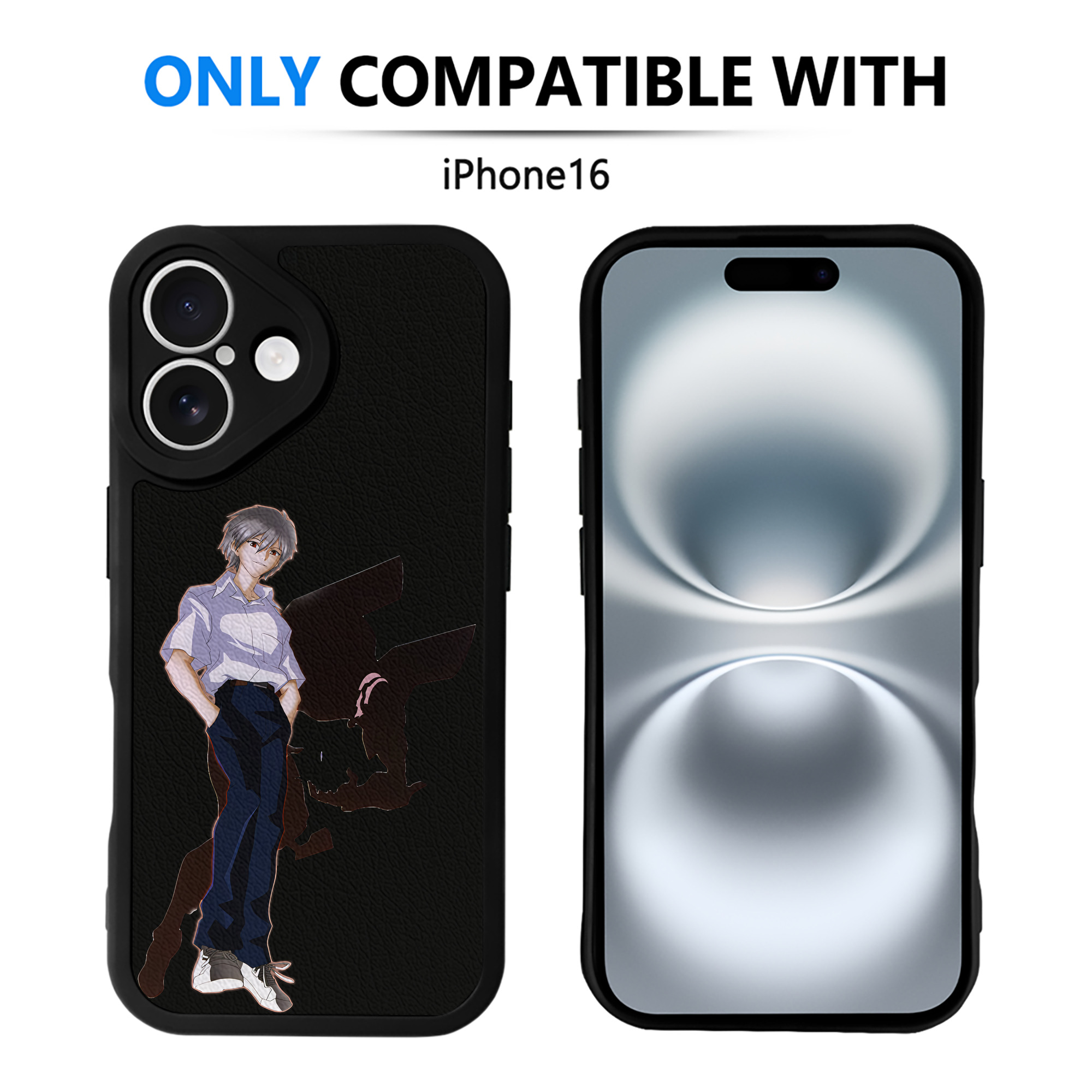 （画像用） EVA 新世紀エヴァンゲリオン 【iPhone 16シリーズ対応】シリコンスマホケース（レザー調） 材質：シリコン